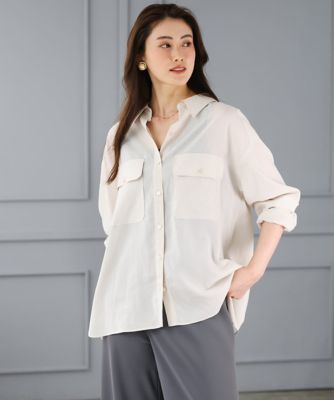 ＜MICHEL KLEIN (Women)＞シアーツイルオーバーシャツ