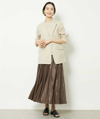 リネンライクプルオーバーブラウス