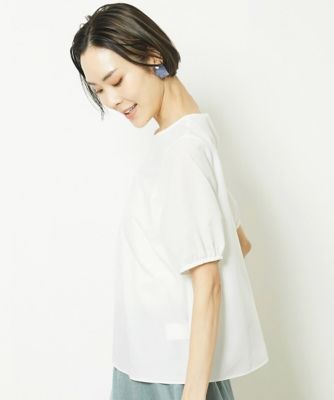 タイプライターパフスリーブブラウス