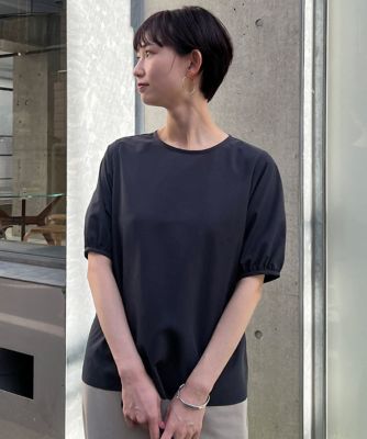 タイプライターパフスリーブブラウス