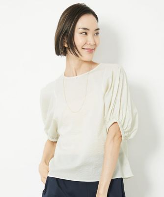 ＜MICHEL KLEIN (Women)＞パフスリーブサッカーブラウス