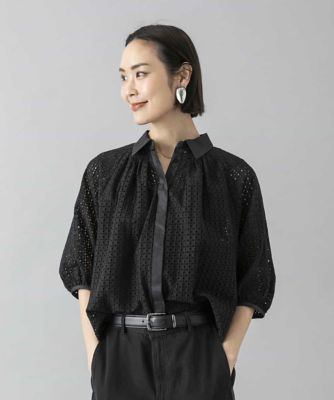 etre tokyo ボーラーレースブラウス ブラック ボーラーレースブラウス | MICHEL KLEIN (Women)/ミッシェルクラン
