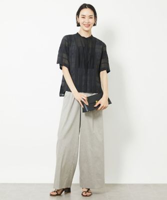 セットアップ対応］チェックジャカードレースブラウス | MICHEL KLEIN