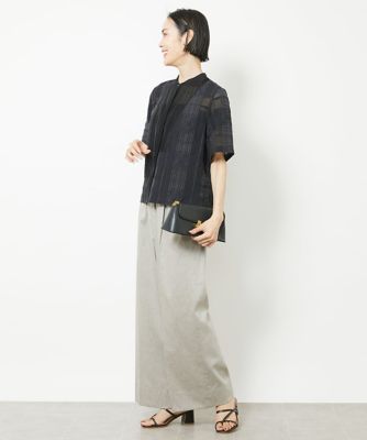 セットアップ対応］チェックジャカードレースブラウス | MICHEL KLEIN