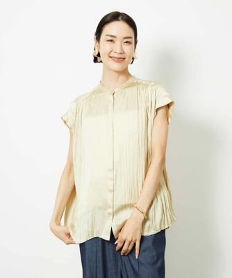 ＜MICHEL KLEIN (Women)＞ランダムプリーツブラウス
