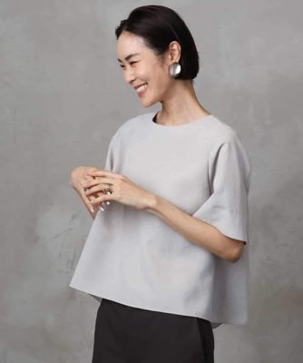 ＜MICHEL KLEIN (Women)＞［機能性素材］ドライスリットスリーブブラウス（セットアップ対応）