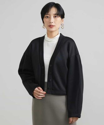 裏起毛ジャージーＶネックカーディガン