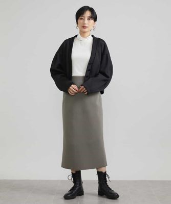 裏起毛ジャージーＶネックカーディガン