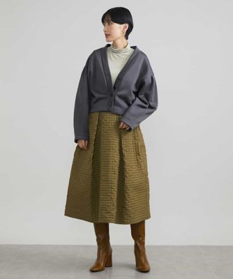 裏起毛ジャージーＶネックカーディガン