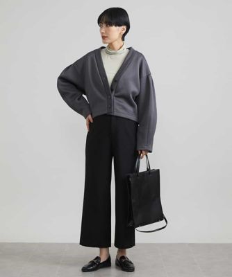 裏起毛ジャージーＶネックカーディガン