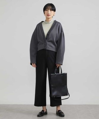 裏起毛ジャージーＶネックカーディガン