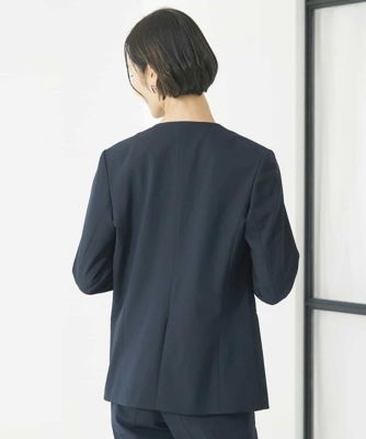 ストレッチノーカラージャケット（セットアップ対応／３サイズあり）