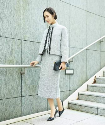 セットアップ対応］ファンシーツイードショートジャケット | MICHEL