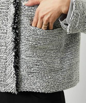 セットアップ対応］ファンシーツイードショートジャケット | MICHEL