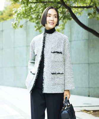 80%オフ 新品未使用ミッシェルクラン 2WAYツイードジャケット 80%オフ