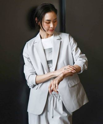 MICHEL KLEIN (Women)/ミッシェルクラン ［機能性素材］ストレッチテーラードジャケット（セットアップ対応／裏地なし）