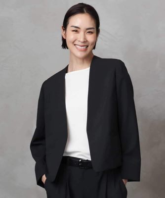 ＜MICHEL KLEIN (Women)＞［機能性素材］ドライノーカラージャケット（セットアップ対応）