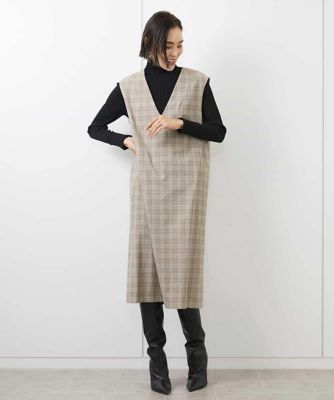 ［機能性素材］Ｖネックミルドワンピース（ＷＥＢ限定カラーあり）