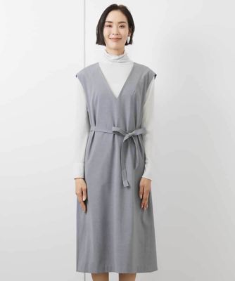 ［機能性素材］Ｖネックミルドワンピース（ＷＥＢ限定カラーあり）