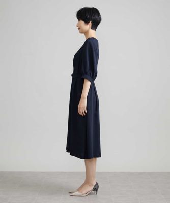 Ｖネックベルト付きワンピース