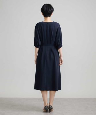 Ｖネックベルト付きワンピース