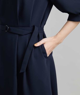 Ｖネックベルト付きワンピース