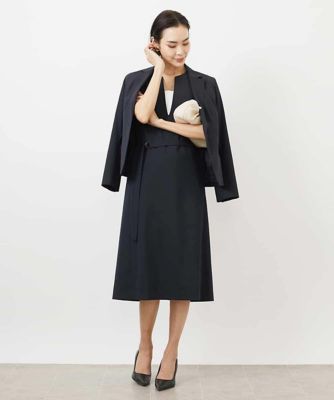 キーネックノースリーブワンピース（セットアップ対応）