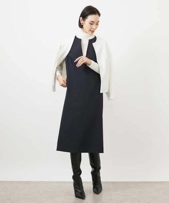キーネックノースリーブワンピース（セットアップ対応）