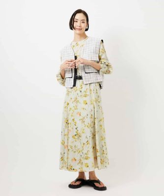 ＜MICHEL KLEIN (Women)＞フラワープリントワンピース