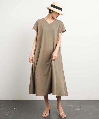 ［接触冷感］Ｖネックフレアワンピース（セットアップ対応）