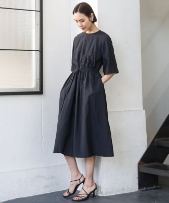 ＜MICHEL KLEIN (Women)＞ナイロンクロス　ギャザーワンピース