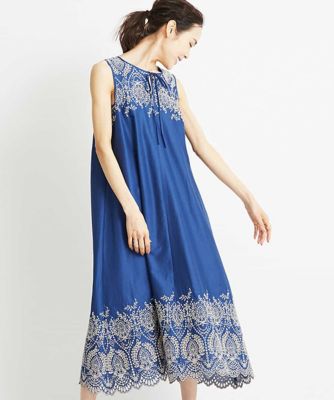 限定店舗展開 洗える フラワー刺繍ワンピース 三越伊勢丹オンラインストア 公式