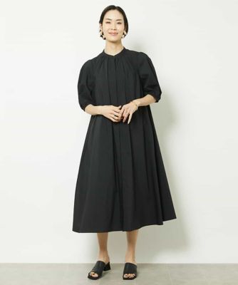 パフスリーブロングワンピース