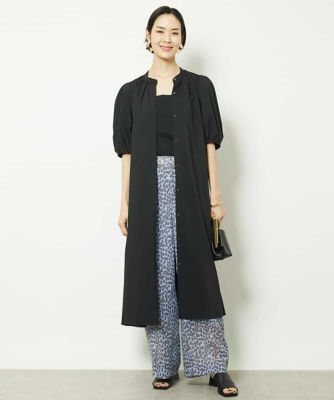 パフスリーブロングワンピース