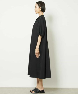 パフスリーブロングワンピース