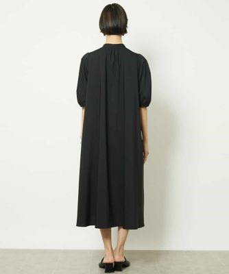 パフスリーブロングワンピース