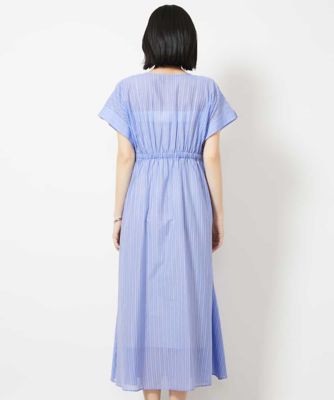 シアーストライプＶネックワンピース