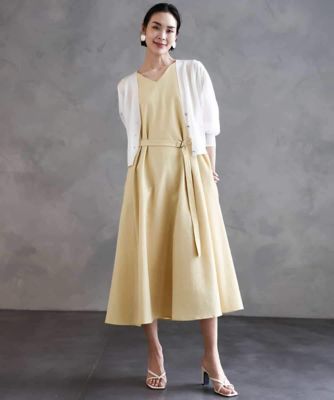 MICHEL KLEIN (Women)/ミッシェルクラン Ｖネックワンピース