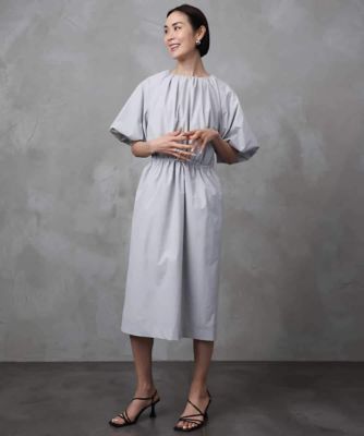 ＜MICHEL KLEIN (Women)＞［機能性素材］スピンドルデザインワンピース