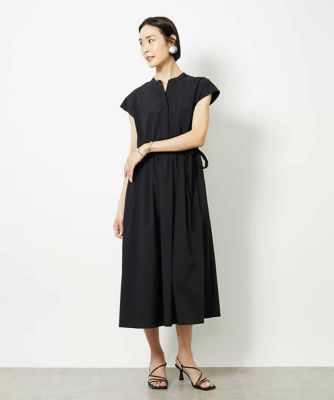 ＜MICHEL KLEIN (Women)＞キーネックギャザーワンピース