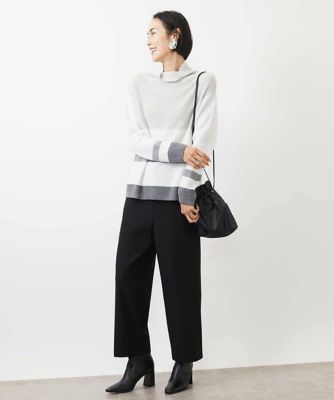 ボトルネックボーダーニット | MICHEL KLEIN (Women)/ミッシェル