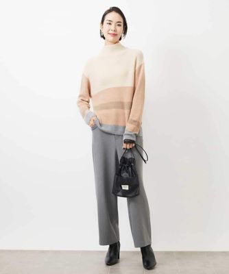 ボトルネックボーダーニット | MICHEL KLEIN (Women)/ミッシェル