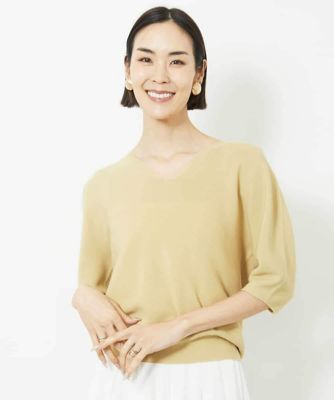 ホールガーメント（Ｒ）Ｖネックボリュームスリーブニット