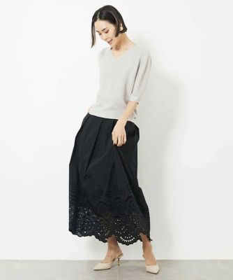 ホールガーメント（Ｒ）Ｖネックボリュームスリーブニット