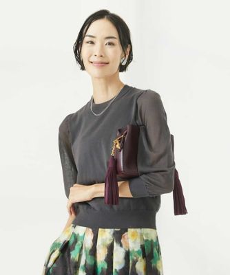 MICHEL KLEIN (Women)/ミッシェルクラン [WEB限定]シアースリーブニット
