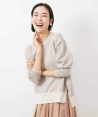 ミッシェルクラン（MICHEL ）/バイカラーニット バイカラーニット | MICHEL KLEIN (Women)/ミッシェルクラン | 三越