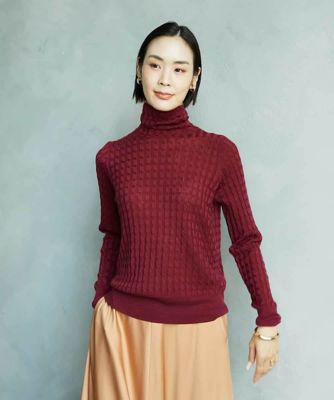 シアーケーブルハイネックニット | MICHEL KLEIN (Women)/ミッシェル