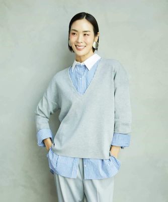 深Vネックニットプルオーバー | MICHEL KLEIN (Women)/ミッシェル