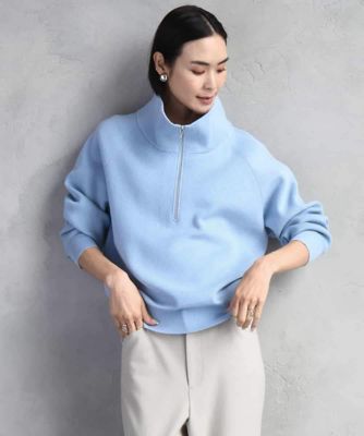 ＜MICHEL KLEIN (Women)＞ハーフジップニット