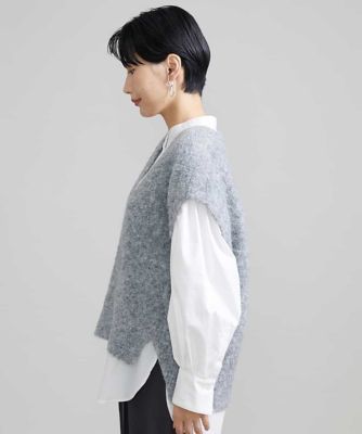 ループヤーンＶネックニットベスト